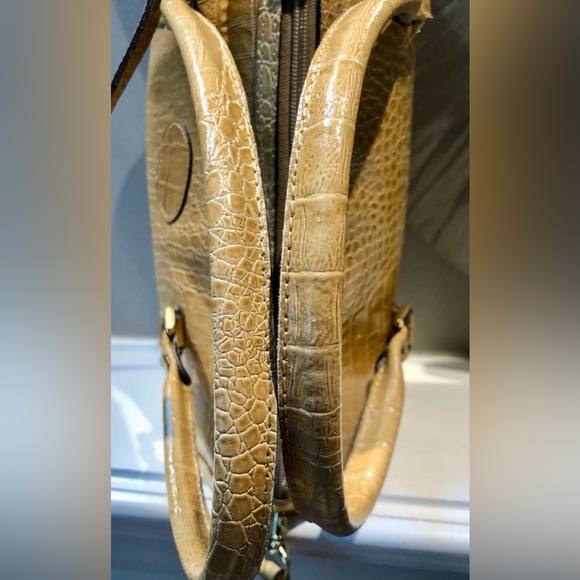 Vintage Vivace’ shoulder satchel. Embossed tan leather, beautiful condition - Picture 10 of 15